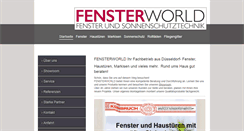 Desktop Screenshot of fensterworld.de